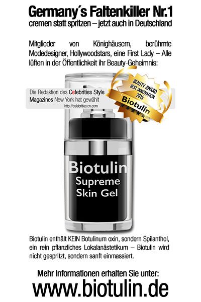 Biotulin Anti-Aging Hautpflege reduziert Falten