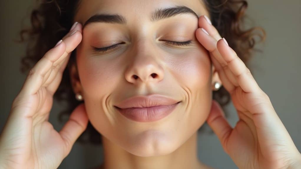 cheek lifting massage technique