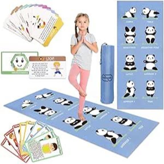 7 Beste Yogamatten-Sets, die deine Praxis zu Hause transformieren werden beste, deine, die, empfehlungen, hause, praxis, produkt, transformieren, werden, yoga, Yoga-Zubehör, Yogamatten, yogamatten-sets,, Zuhause praktizieren 2 Garybank Kinder Yogamatte Set mit Karten
