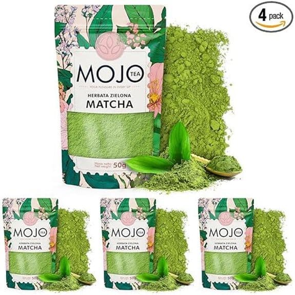 10 Beste Matcha-Pulver-Auswahlen, die Baristas tatsächlich täglich verwenden Barista, baristas, beste, die, empfehlungen, Matcha, matcha-pulver-auswahlen,, produkt, Pulver, täglich, tatsächlich, verwenden, yoga 1 MOJO TEA Matcha-Pulver 50g (4er-Pack)