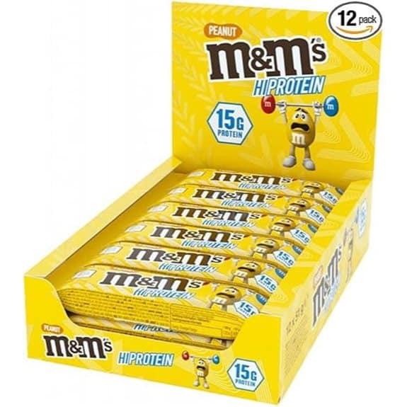 15 beste Proteinriegel, die tatsächlich wie eine echte Leckerei schmecken beste, die, echte, eine, empfehlungen, Fitness snacks, gesunde Ernährung, leckerei, produkt, Proteinriegel, schmecken, tatsächlich, wie, yoga 11 M&M Hi-Protein Riegel Erdnuss 12 x 51 g
