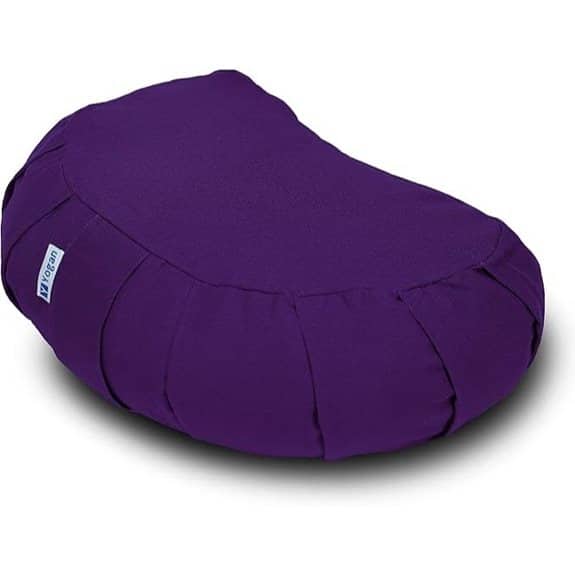 15 beste Yogakissen, die deine Praxis für immer verändern werden beste, deine, die, empfehlungen, für, immer, Meditation, praxis, produkt, verändern, werden, yoga, Yoga-Praxis, Yogakissen 14 Yogan Halbmond Yoga Kissen (Königliches Lila)