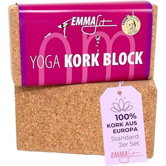 5 beste Yoga-Blöcke und Gurte Sets, die jede Pose vertiefen beste, die, empfehlungen, Flexibilität steigern, gurte, jede, pose, produkt, sets,, und, vertiefen, yoga, Yoga Gurte, yoga-blöcke, 2 EMMAfit Cork Yoga Block Klassisch Hochwertig & Nachhaltig